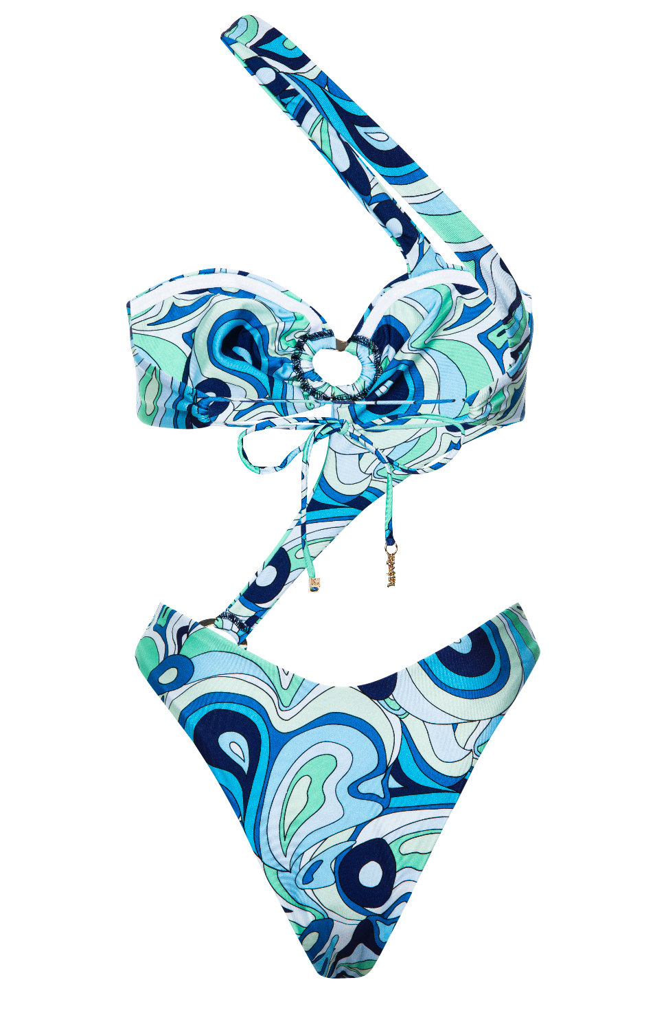Madi Asymmetrical One Piece - Abalone