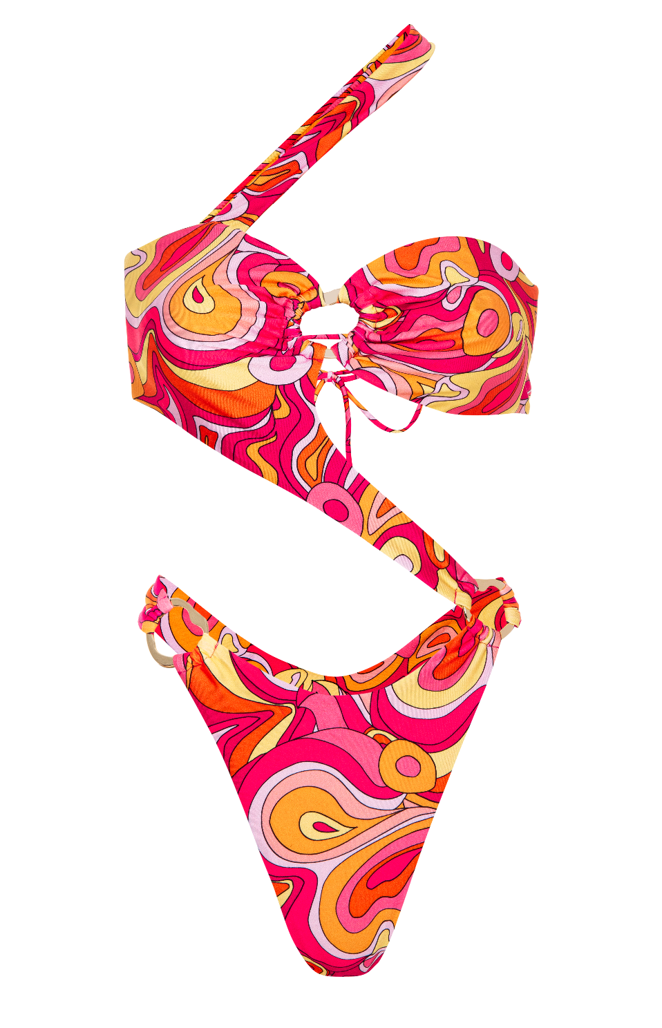 Madi Asymmetrical One Piece - Calico