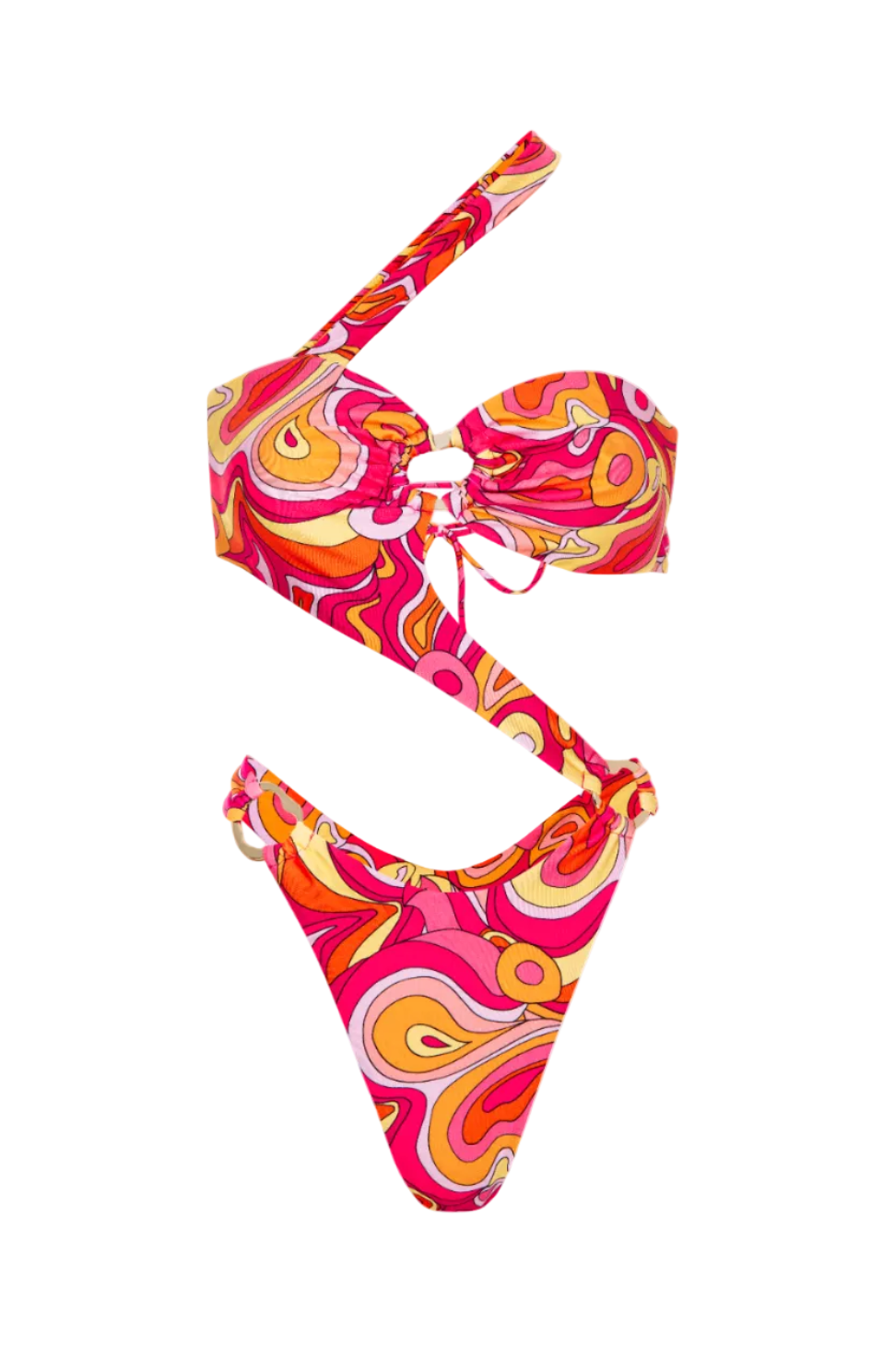 Madi Asymmetrical One Piece - Calico