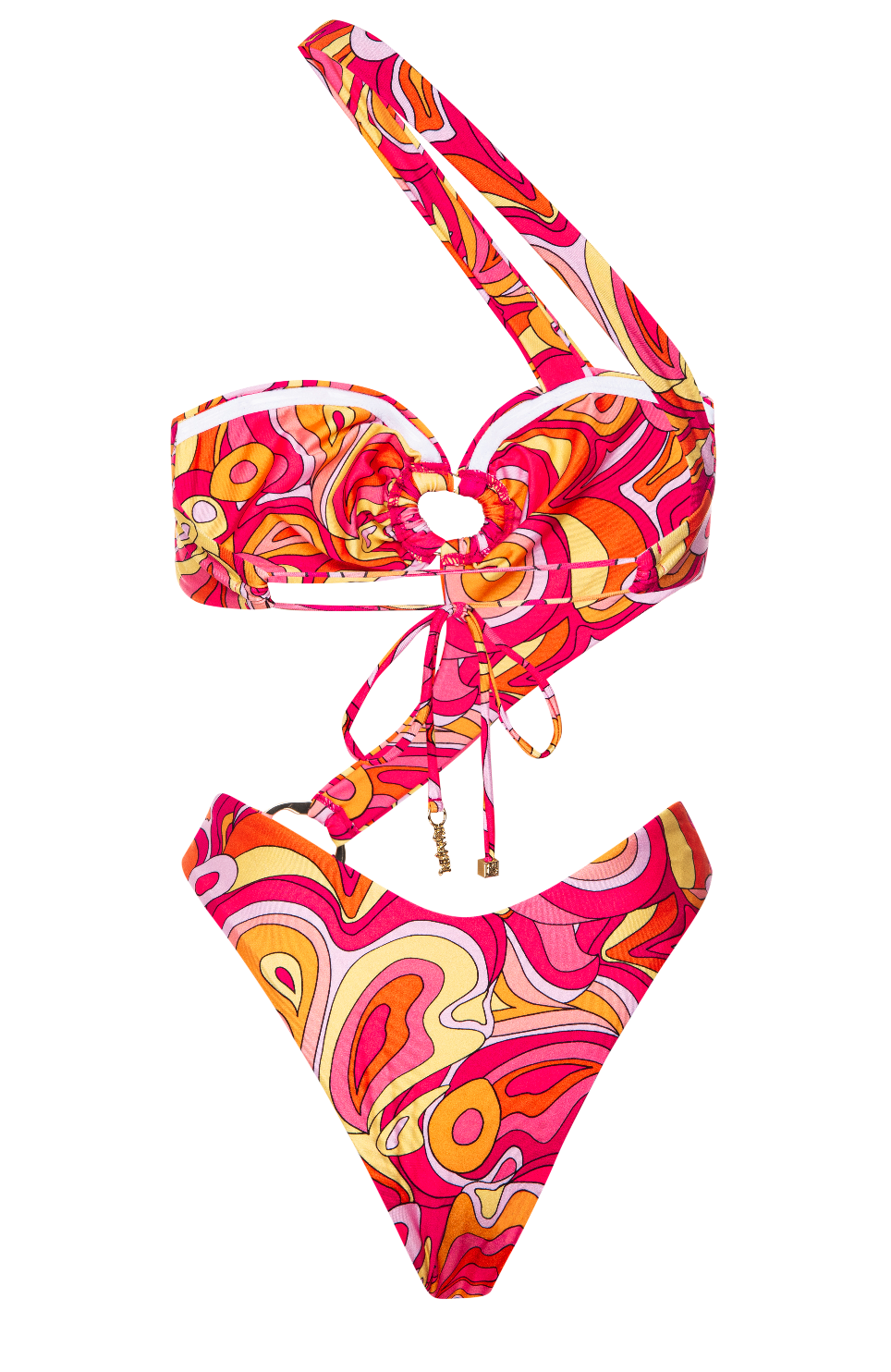 Madi Asymmetrical One Piece - Calico