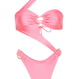 Madi Asymmetrical One Piece - Bubblegum