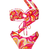 Madi Asymmetrical One Piece - Calico