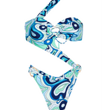 Madi Asymmetrical One Piece - Abalone