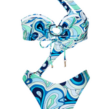 Madi Asymmetrical One Piece - Abalone