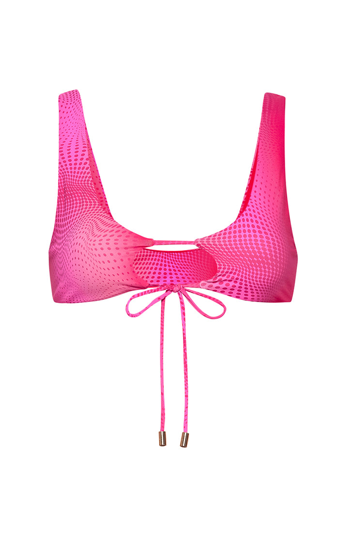 Berry Cutout Bikini Top