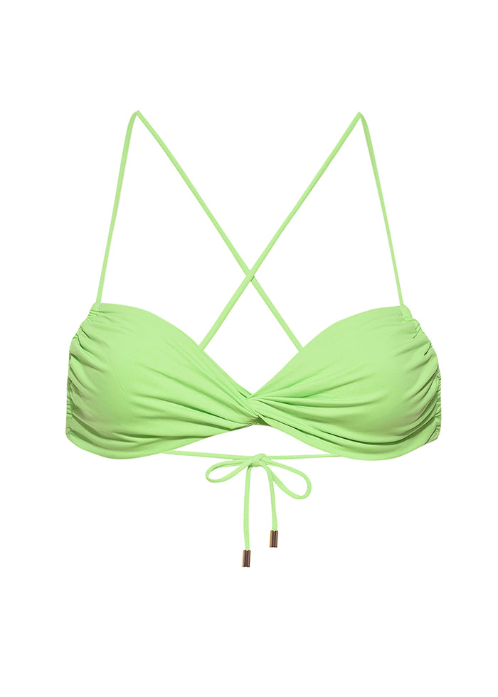 Limon Twist Bandeau Bikini Top