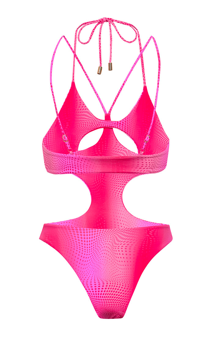 Berry Halter Neck One Piece