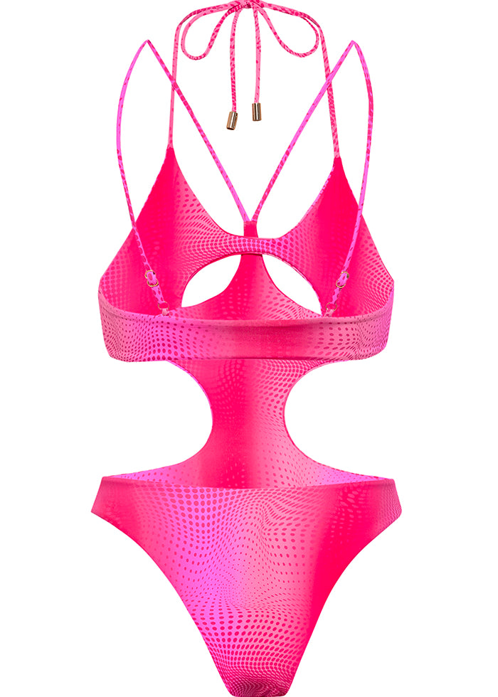 Berry Halter Neck One Piece